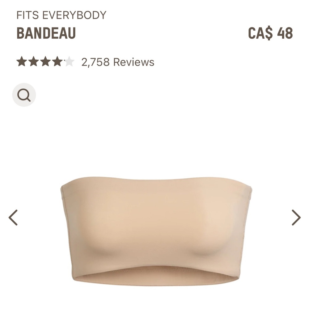 SKIMS Fits Everybody Bandeau - new with tags